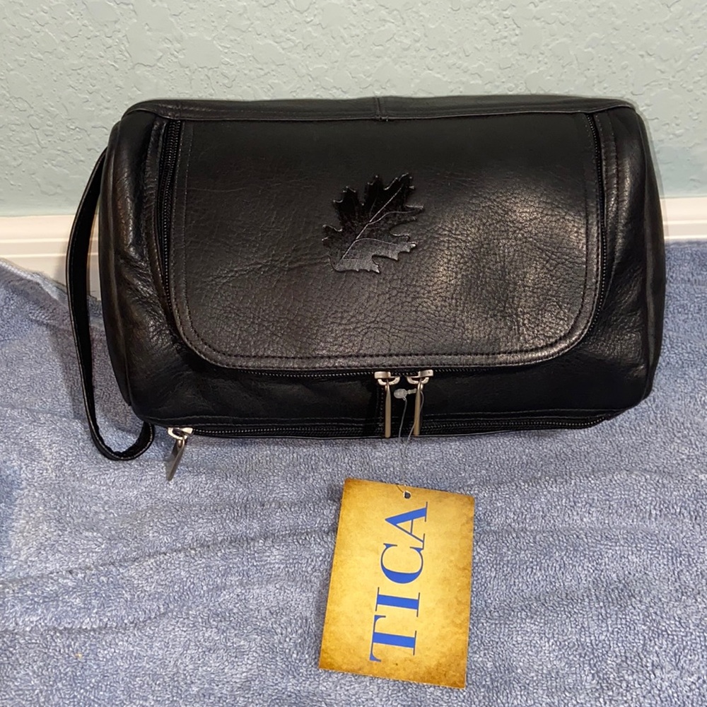 NWT TICA  Travel toiletry leather bag